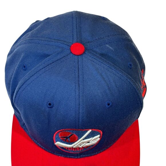 Mitchell & Ness Vintage Hockey Winnipeg Jets Wool Snapback Hat Blue/Red - Picture 2 of 15